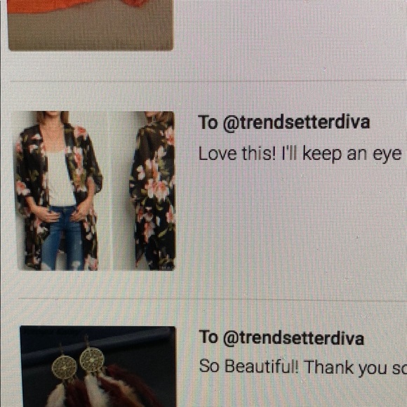 LAST 1! Short sleeve floral print kimono. - Picture 6 of 8